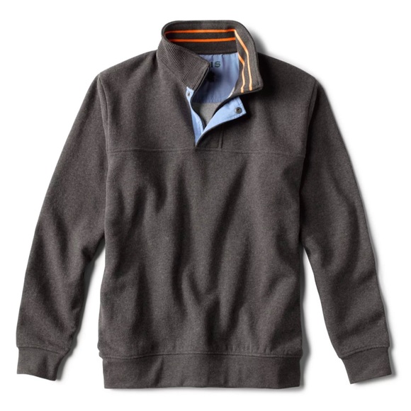 Orvis pullover cardigan, charcoal, brand new!! Never worn, incredible quality - Picture 1 of 6